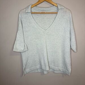Repeat Cashmere Light Green Short Sleeve Cashmere Sweater size 38